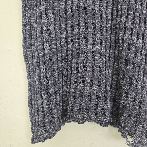 Free People Beach Loose Knit Blue Sweater Dress, L - Picture 5 of 12